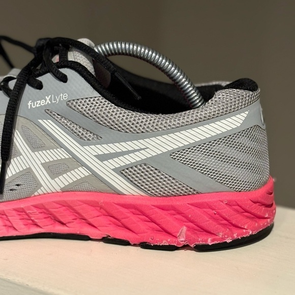Asics FuzeX Lyte Athletic Running Shoes Sneakers Gray Pink T670N Women’s Sz 11.5 - Picture 4 of 11
